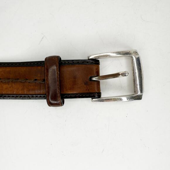 Brighton x Cutter & Buck Men's Brown Leather Belt Size 40 - Picture 2 of 6